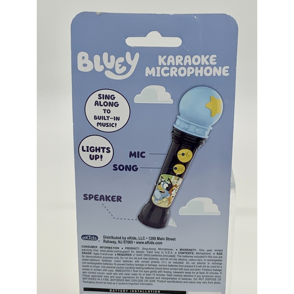 Bluey Karaoke Microphone Ligth Up Gift Idea For Kids 3+ Year Birthday Gift Idea - Picture 3 of 7